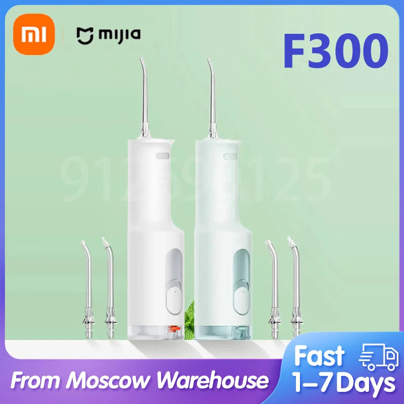 Xiaomi Mijia Oral Irrigator F300 MEO703 Waterpulse Dental Irrigator Portable Oral Flusher IPX7 240ML Water Tank Tooth Cleaner