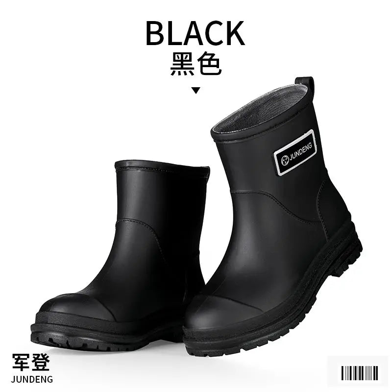 Fashionable Rain Boots for Women Thick Soles Versatile Korean Version Non-slip Wear-resistant, Casual Adult Outdoor Rubber Shoes