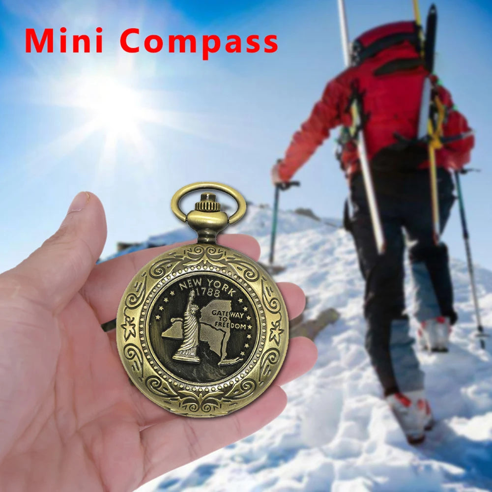 Retro Thumb Compass Pocket Watch Compass For Children Metal Bussola Orientation Compass Kompas Camping Equipment