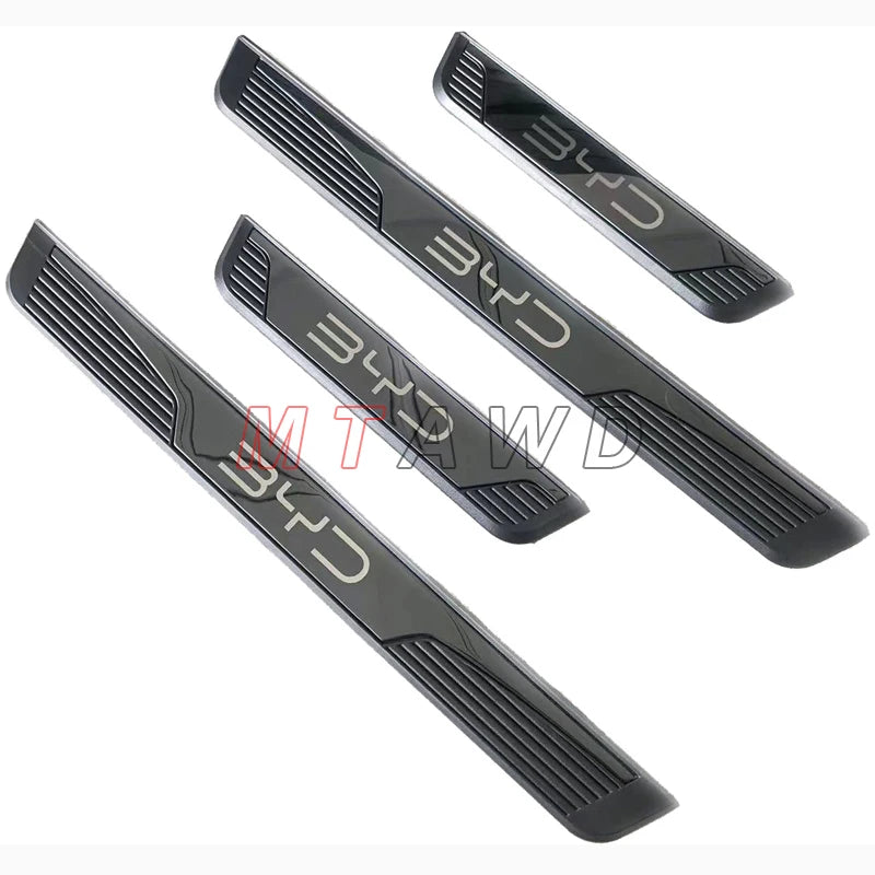 For BYD Shark Sealion 6 Song Plus DM-i 2021-2025 Stainless Chrome Car Door Sill Scuff Plate Guard Pedal Protector Cover Styling