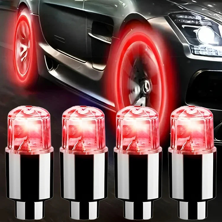 Car Hub Ambient Light Bicycle LED Tire Lights Universal Car Neon Lamp Valve Cover Lights Tire Colorful Flashing Bulb Decoration