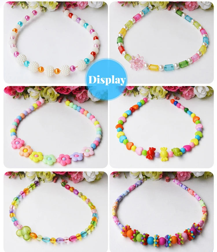 24 Grid DIY Handmade Beads Toys For Children With Accessory Set Girl Weaving Bracelet Jewelry Making Toys Creative Children Gift