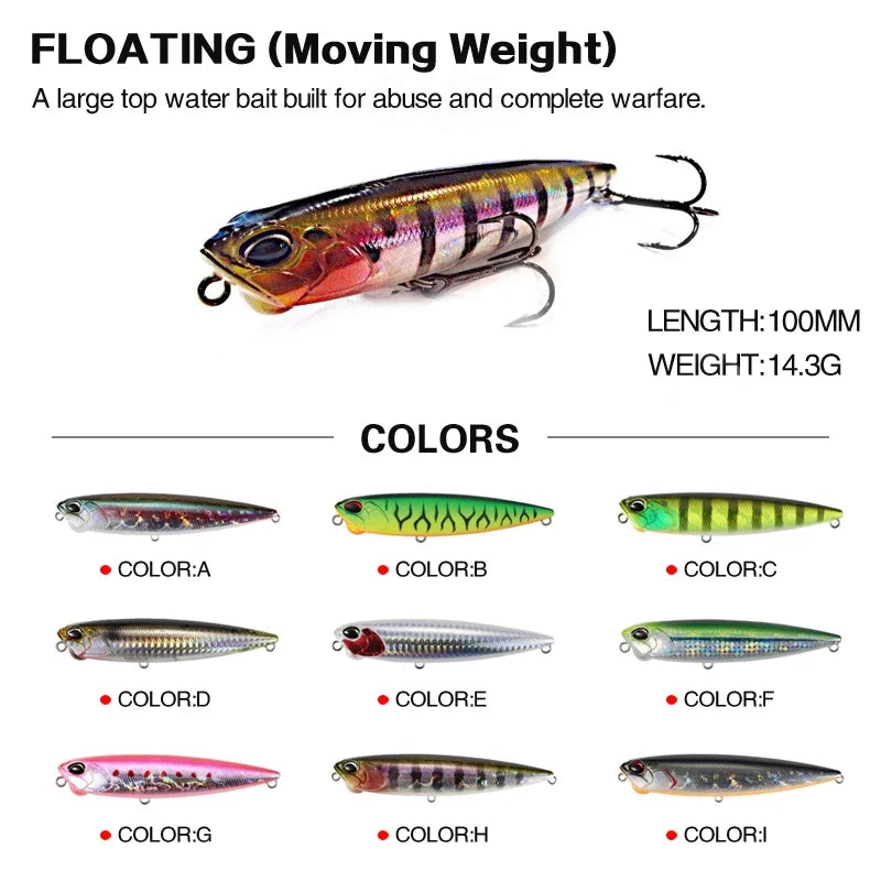 Fangbait fishing lure 2024 Stickbaits 65mm 100mm TopWater DUO Realis Pencil Lure Artificial Hard Bait japan fishing trout pike