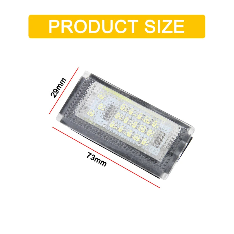 LED Number Plate Lamp For Mini Cooper R50 2002-2006 R52 Convertible 2004-2008 R53 2001-2006 White License Plate Light Assembly