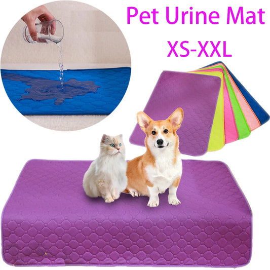 Reusable Dog Pee Pad Blanket Absorbent Diaper Washable Puppy Training Pad Pet Bed Urine Mat for Pet Car Seat Cover Pet Supplies