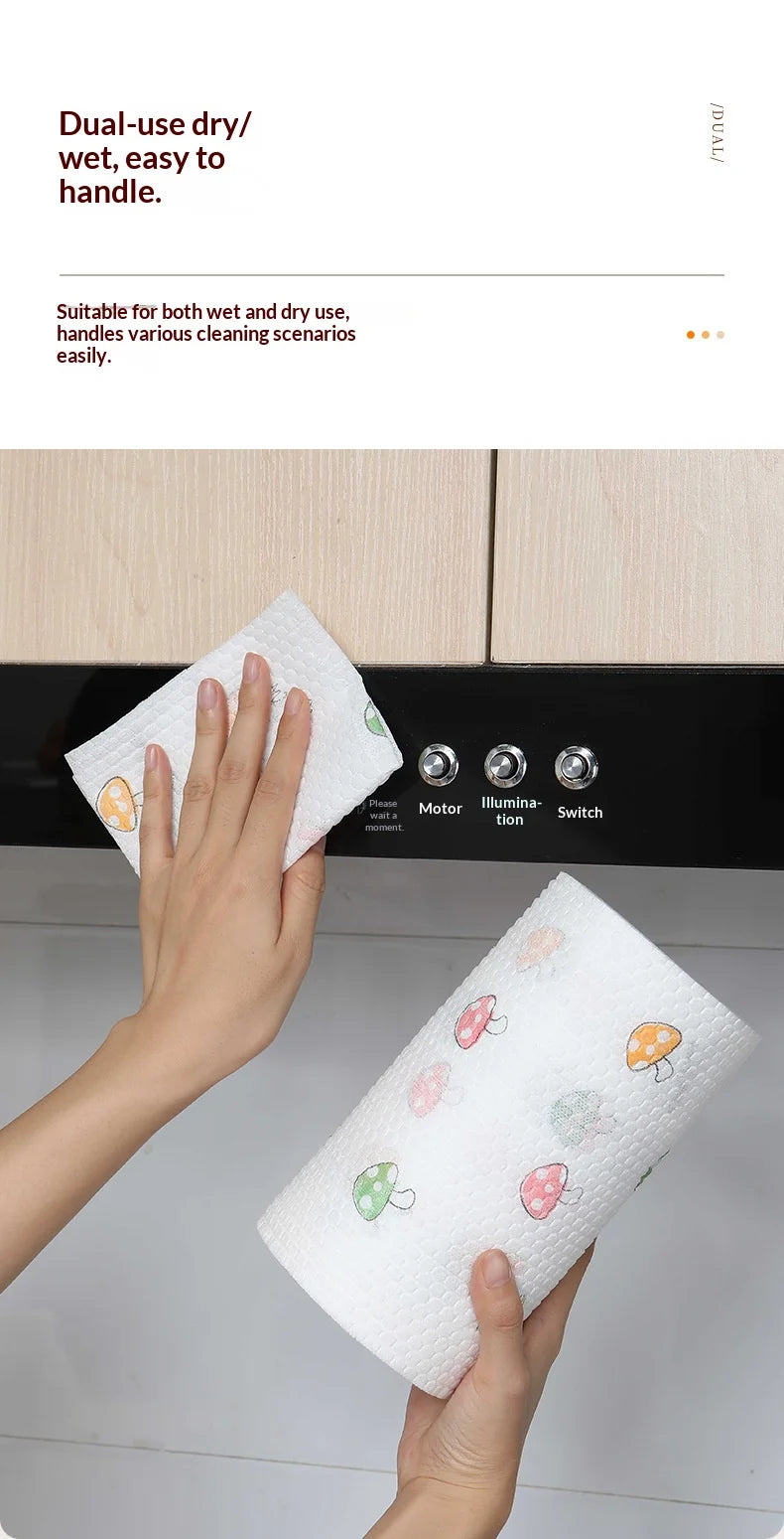 Thick, Washable, Printed, All-Purpose Kitchen Cloth – Ideal for Both Wet and Dry Cleaning, Dishwashing and Removing Grease