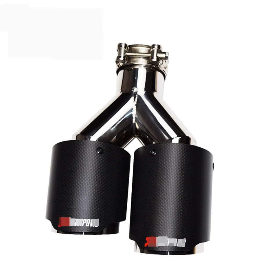 Real carbon fiber  AK exhaust pipe fit for universal car dual Y type tips