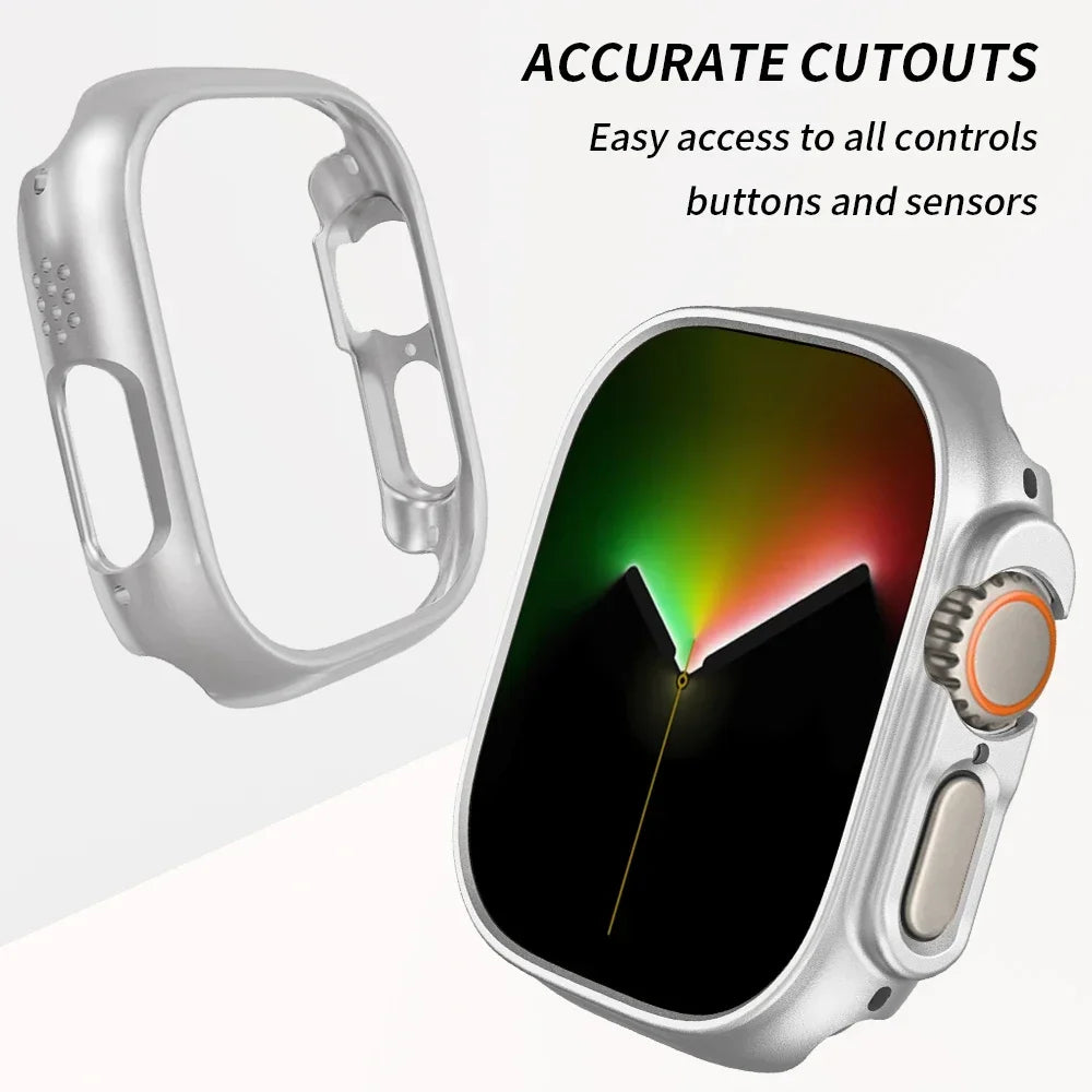 Matte Protective Cover for Apple Watch Ultra 2 PC transparent Bumper Hard PC Frame Protector Case for iwatch Ultra 49mm