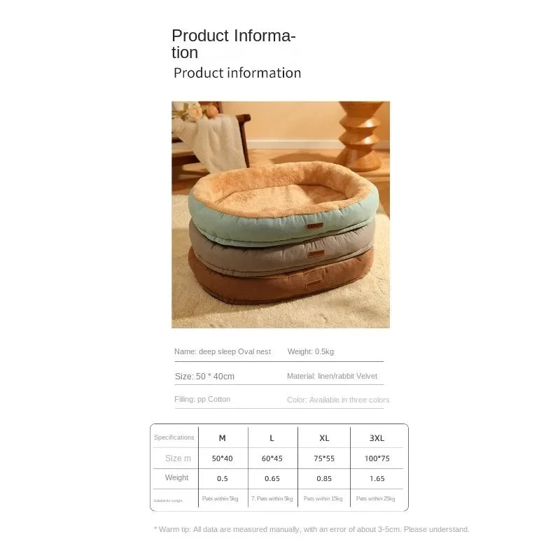 Kimpets Cat Bed Dog Pet Bed Kennel Non-Slip Winter Warm Small Dog Kennel Sleeping Removed Washed Soft Puppy Cushion Cat Supplies