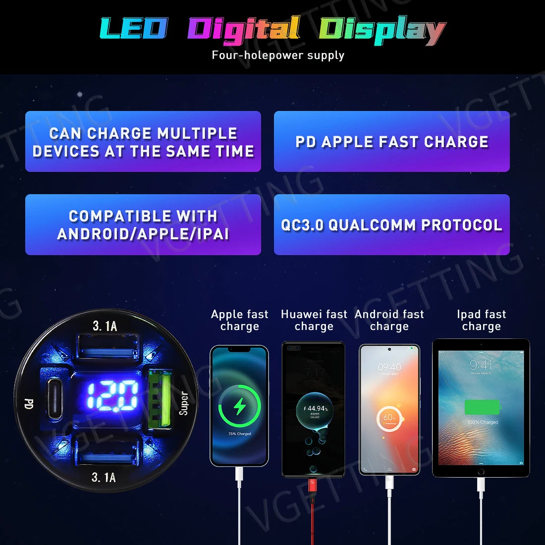 Vgetting For Tesla Model 3 Y S X Car Ambient Lights 10 in 1 Footwell Universal RGB Atmosphere Lamps USB APP Remote Cigar Lighter