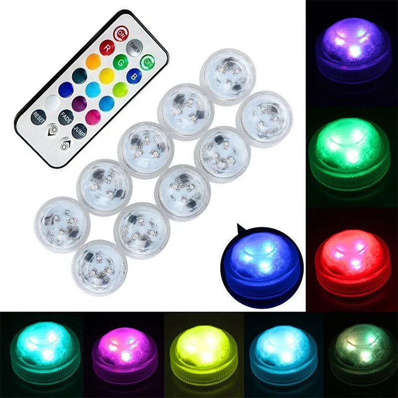 LED Wireless Adhesive LED Car Interior Environmental Light Remote Control Decoration Car Roof Foot Atmosphere Light Rolor Batter