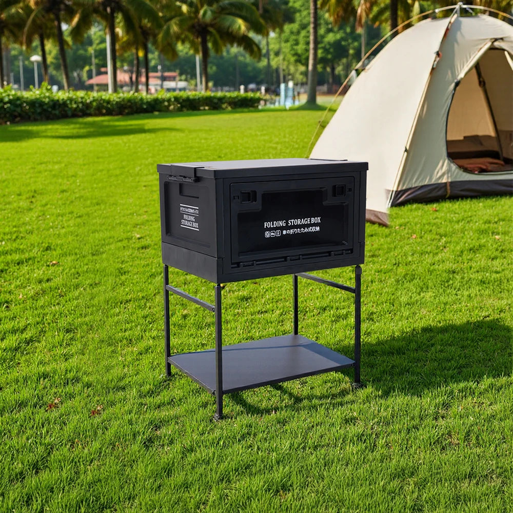 Portable outdoor foldable camping storage box Large capacity multifunctional home outdoor storage box camping table