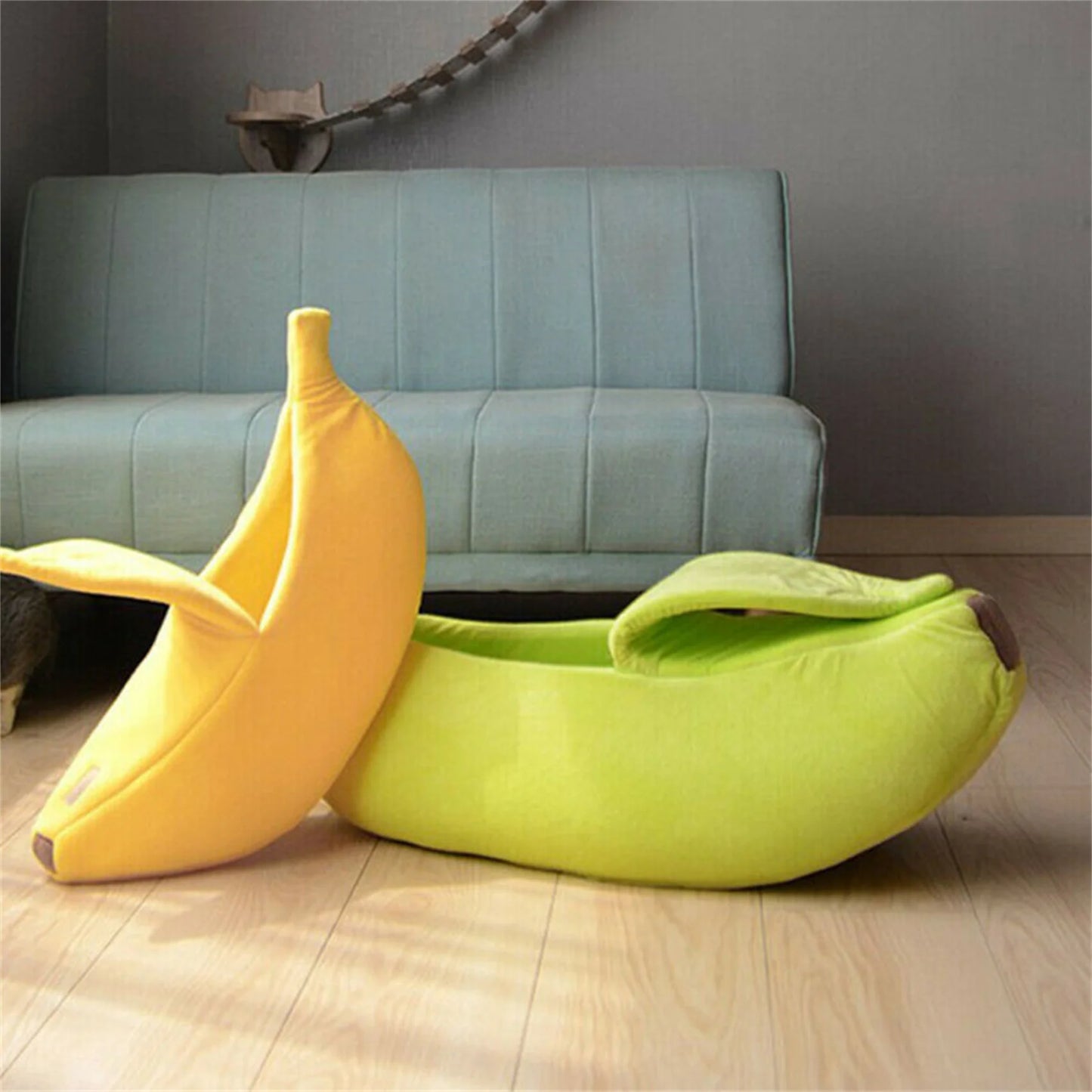 Cats Beds Deep Sleep Comfort In Winter Cat Bed Banana Shape For Cat's House Products Pets Creative Indoor Small Cat Dog Beds