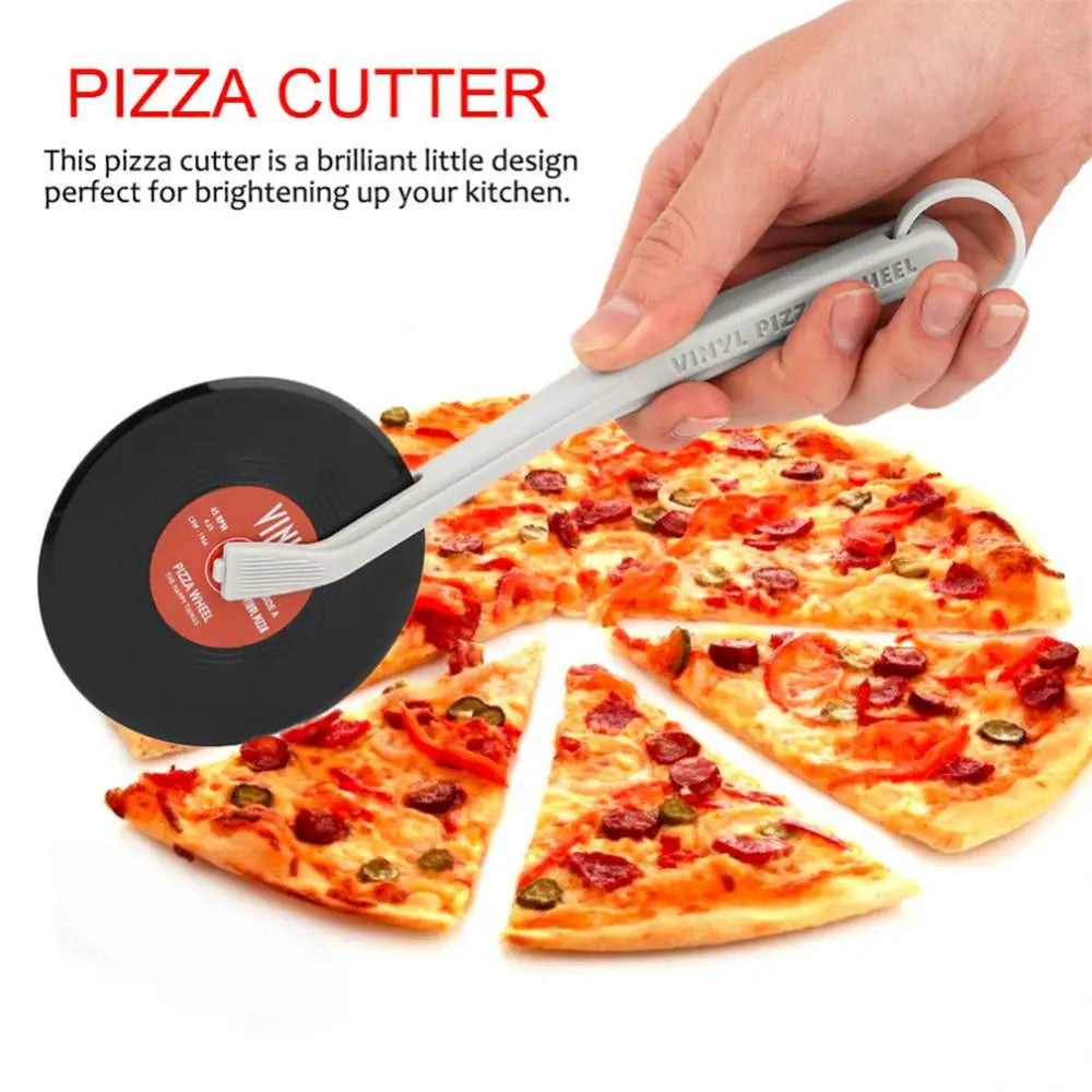 Pizza Cutter Spin Record Design Abs Bakeware Pizza Knife Professional Portable Kitchen Accessories Pizza Wheel Cutter Creative