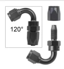 AN6/AN8/AN10 Straight 0°/45°/90°/120°/180° Degree Aluminum Swivel Hose End Fitting Adapter Oil Fuel Line NPT PLUG Wholesale