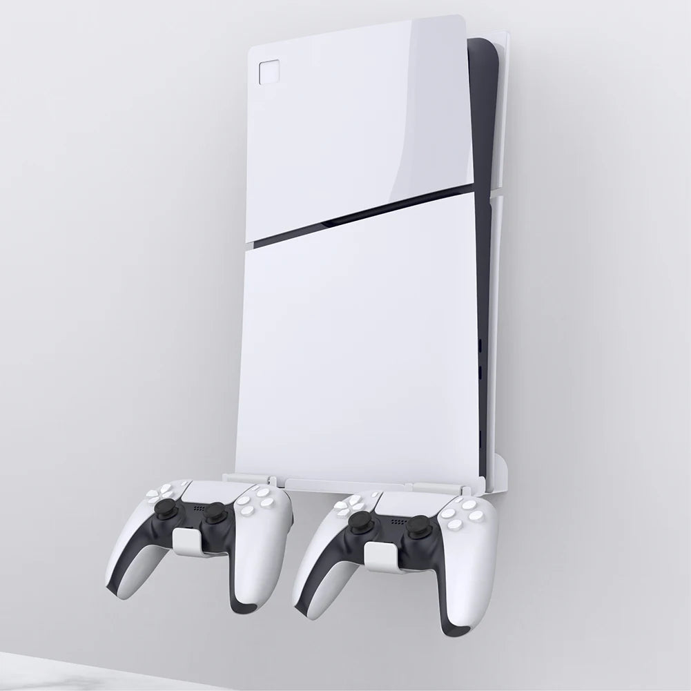 Wall Mount Storage Display Stand For PS5 Slim Console Console and Controllers For New PS5 Wall Mount with Screw Fixing