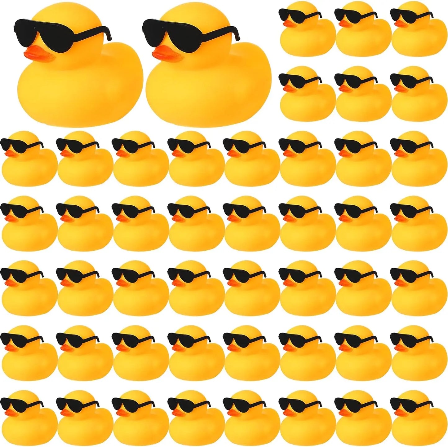 36/48/60 Pcs Rubber Duck in Bulk  Mini Yellow Rubber Duck Gifts Bath Float Bathtub Toys Tiny Ducks
