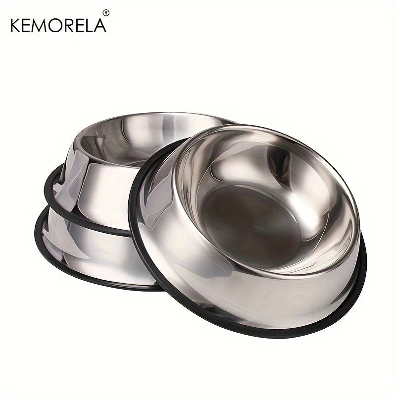 High Quality Stainless Steel Pet Dog Bowl Feeder Anti-Slip Anti-Ant Shape Cat And Dog Bowl Food Accessories Pet Supplies 7 Sizes