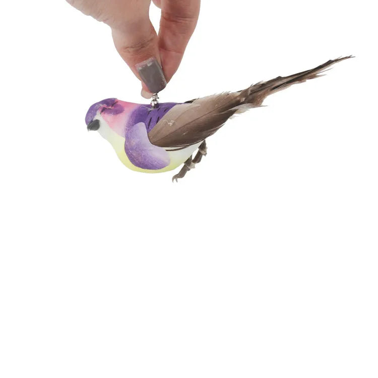 Simulation Bird Cat Toy Feather Bird with Bell Kitten Wand Toy Replacement Heads Cat Teaser Interactive Cat Toy Accessories