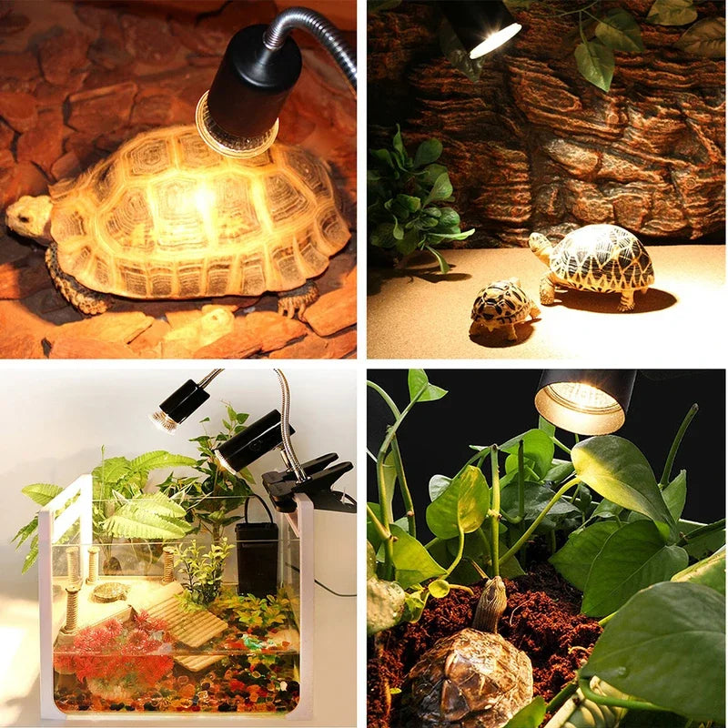 Tortoise Lizard Basking Lamp 25W 50W 75W Pet Heating E27 Bulb Chameleon Snake Turtle Reptile Heating Light UVA+UVB Sunlight