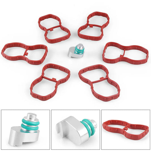 Intake Manifold Swirl Flap Blanking Plug Gasket Set Kit for BMW N57N N57Z 3.0d