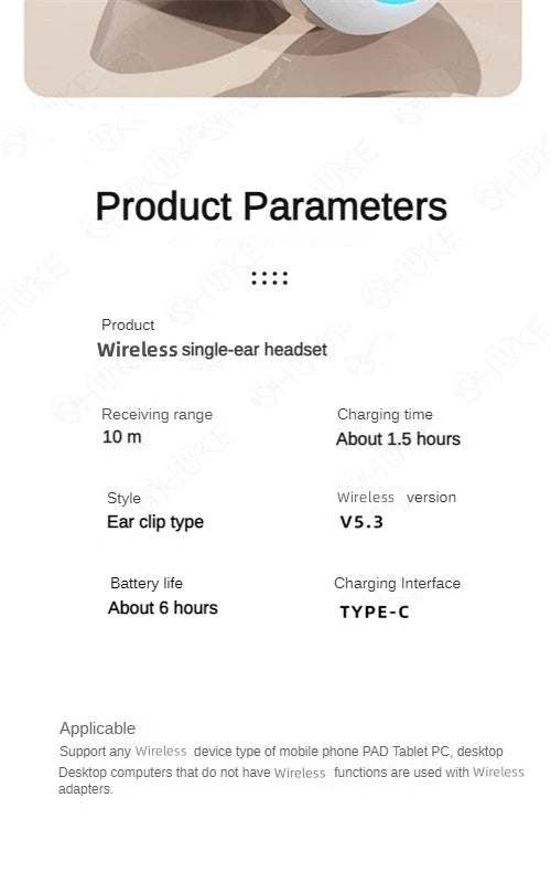 NEW Bluetooth 5.3 Wireless Bone Conduction Headphones T75 Clip Ear Music Noise Canceling Headset HD Call Sports Gaming Earphone