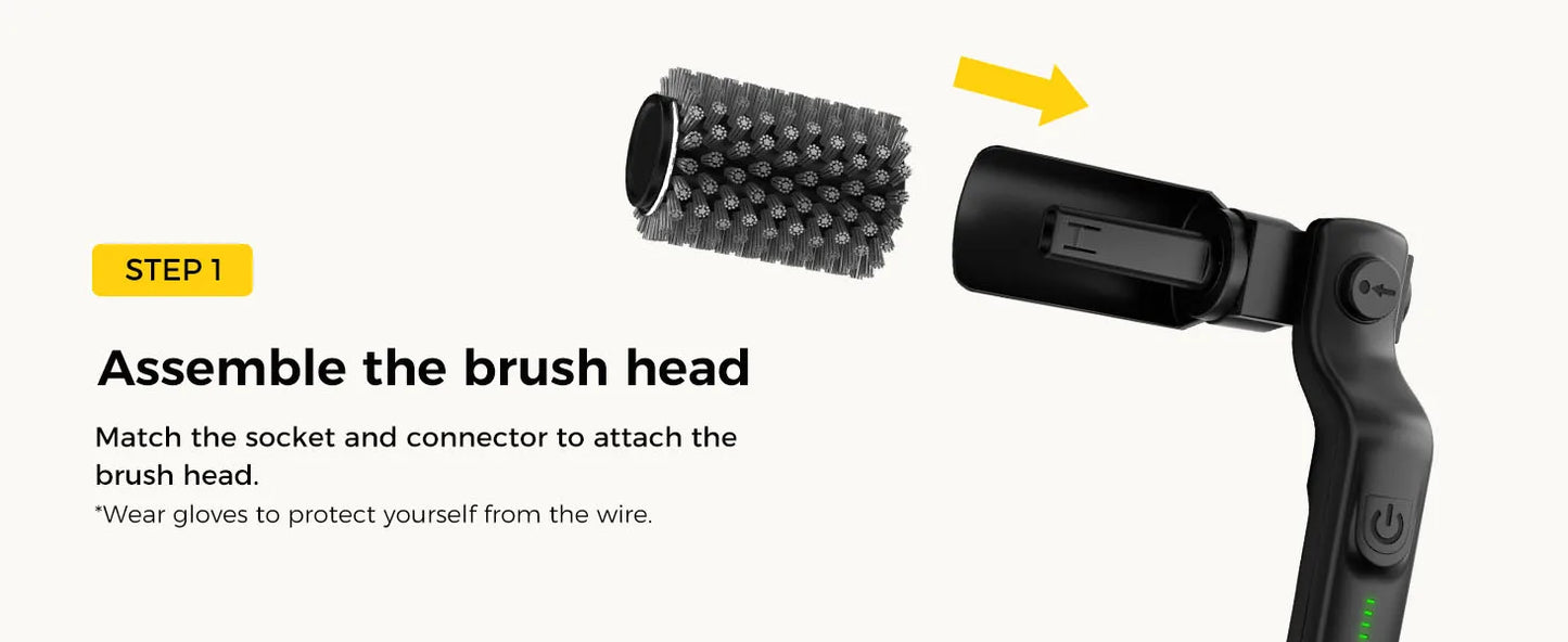 Electric Rotating BBQ Grill Brush Heavy Duty Grease Cleaner New Roller Brush Cleaning Barbecue Grid Brush Tool or Brush Head