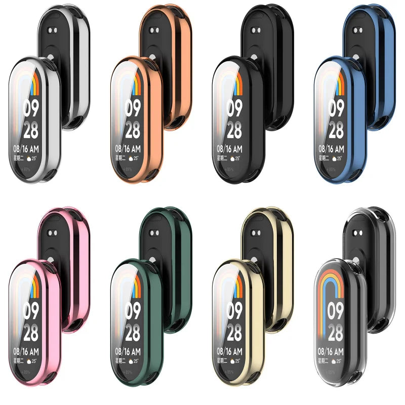 Protective Screen Film Case for Xiaomi Mi Band 8 Screen Protector Soft TPU with Sensitive Touch Control Miband 8 Accessories