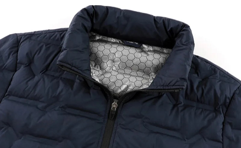 Men Winter New White Duck Down Jacket Warm Thick Stand Collar Windproof Puffer Jacket High Quality Waterproof Jacket Male 8XL