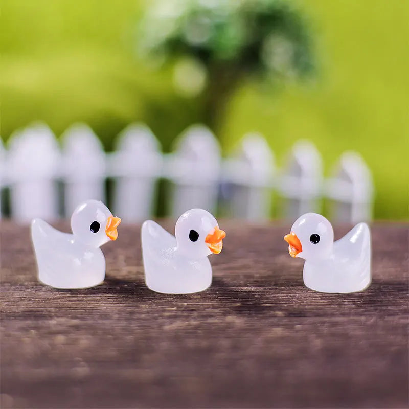 5pcs Miniature Animals Chick Sheep Turtle Puppy Fairy Garden Toy Aquarium Decoration Duck DIY Handicraft Accessories 1-3cm