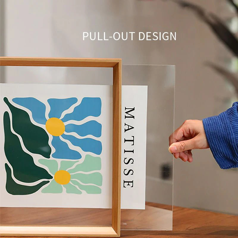 Picture Frames Made of Solid Wood and High Definition Acrylic Display Pictures Photos,Paintings,Posters Wall Mounting Desktop