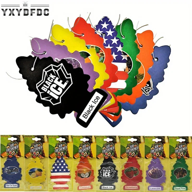 5-10Pcs YXYDFDC Car Air Freshener Natural scented tea paper Auto Hanging  perfume fragrance christmas tree car