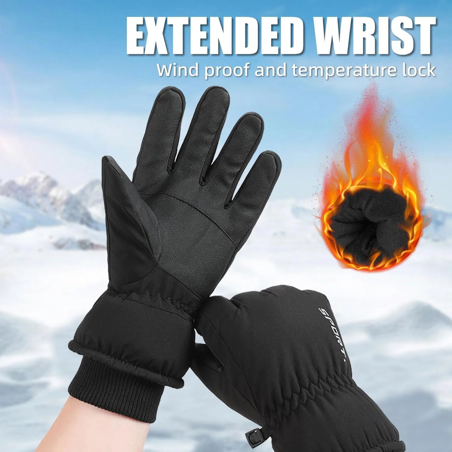Winter Gloves for Warm 3M Thinsulate Windproof Waterproof Cycling Warm Winter Fishing Cycle Skiing Equipment Outdoor Wear