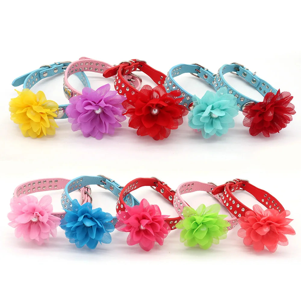 50PCS Dog Hair Bows Bulk Pet Accessories Best Sellers Collar  Flower Charms Removable Dog Tie Wholesale Puppy Accessories