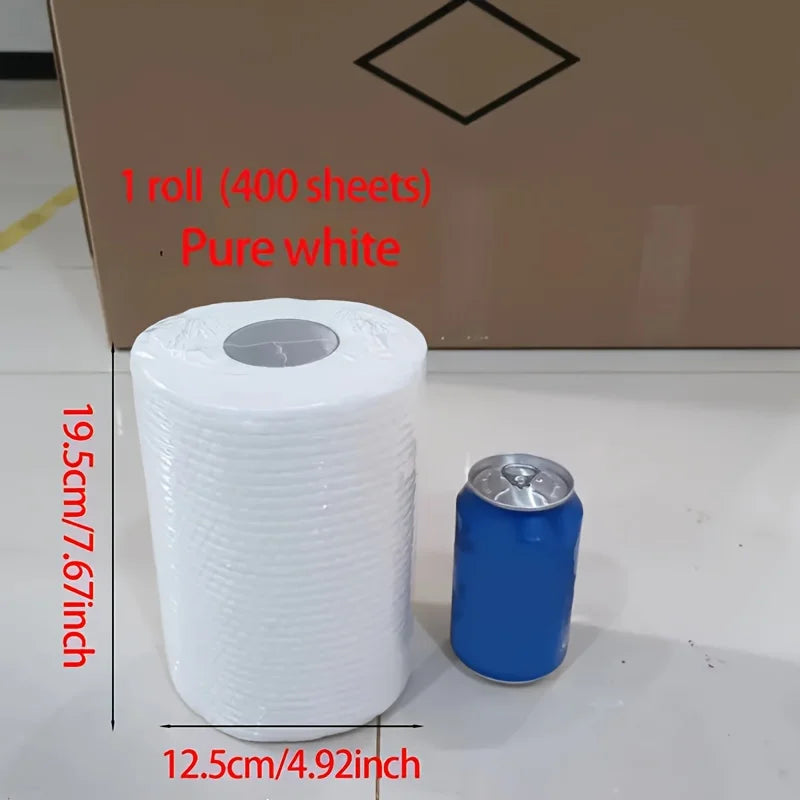 400 rolls of pure white kitchen paper towels: anti stick, durable, reusable - an ideal choice for cleaning and wiping
