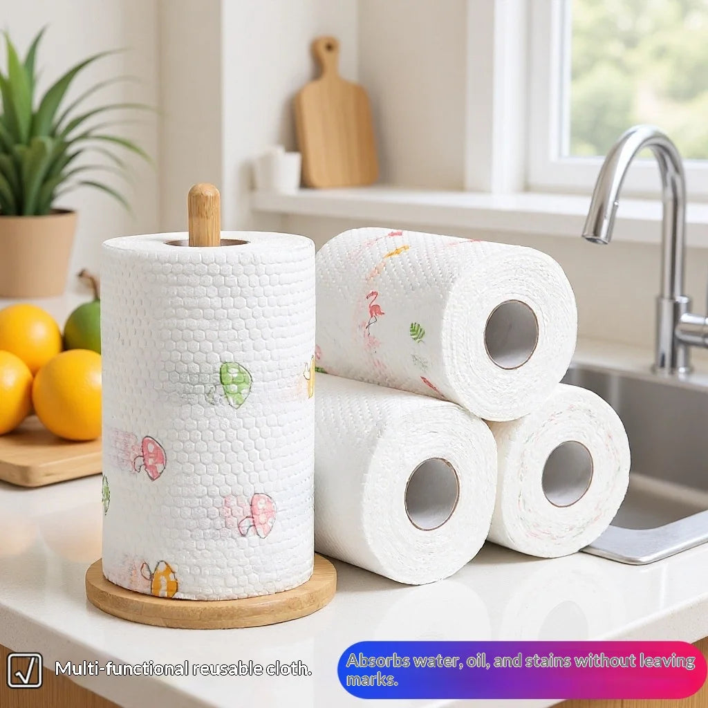 Thick, Washable, Printed, All-Purpose Kitchen Cloth – Suitable for Both Wet and Dry Cleaning, Lint-Free and Ideal for Washing Up