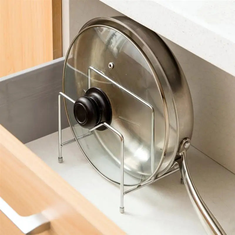 Rack Stainless Steel Storage Multi Pot Kitchen Lid Cutting Board Holder Layer Function Chopping Drain Lids Organizer Wire