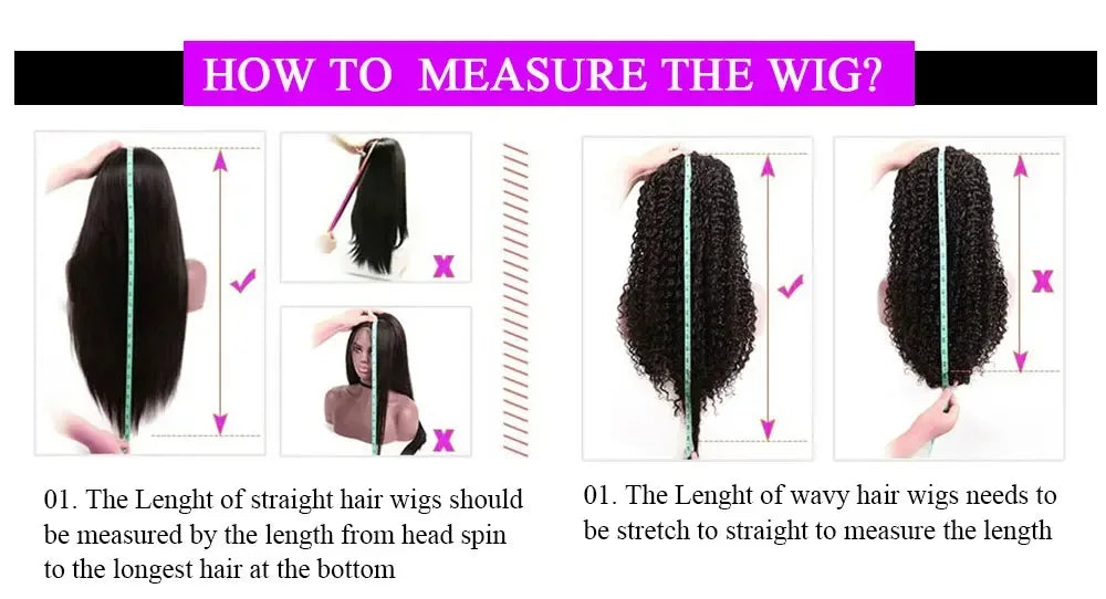 No Glue Straight V Part Wig 100% Human Hair 16-32 Inch Upgraded Wigs 200% Density Remy Hair No Leave Out Side Part Wig For Women