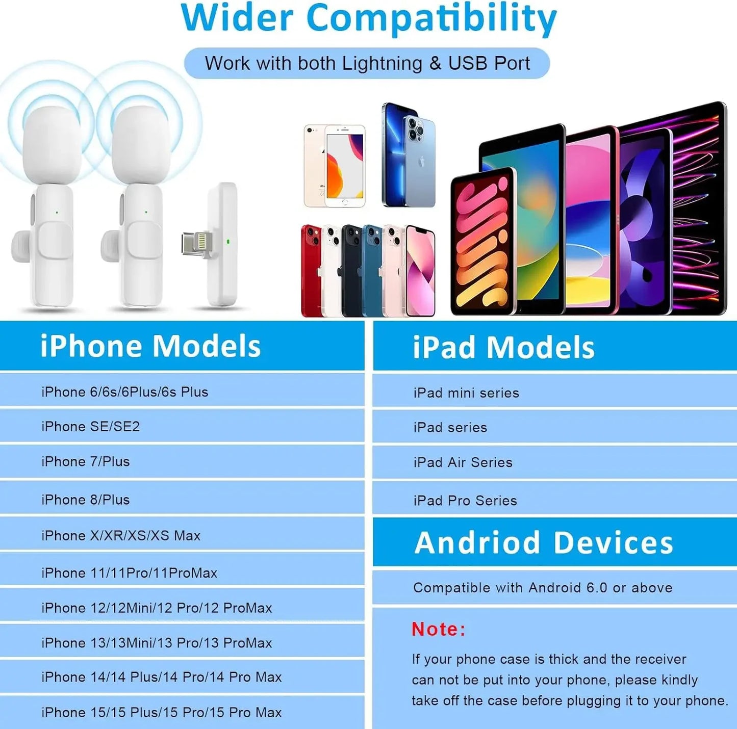 Xiaomi Pink Wireless Lavalier Microphone for iPhone Android PC Live Gaming Phone Portable Audio Video Recording Vlog Microphone
