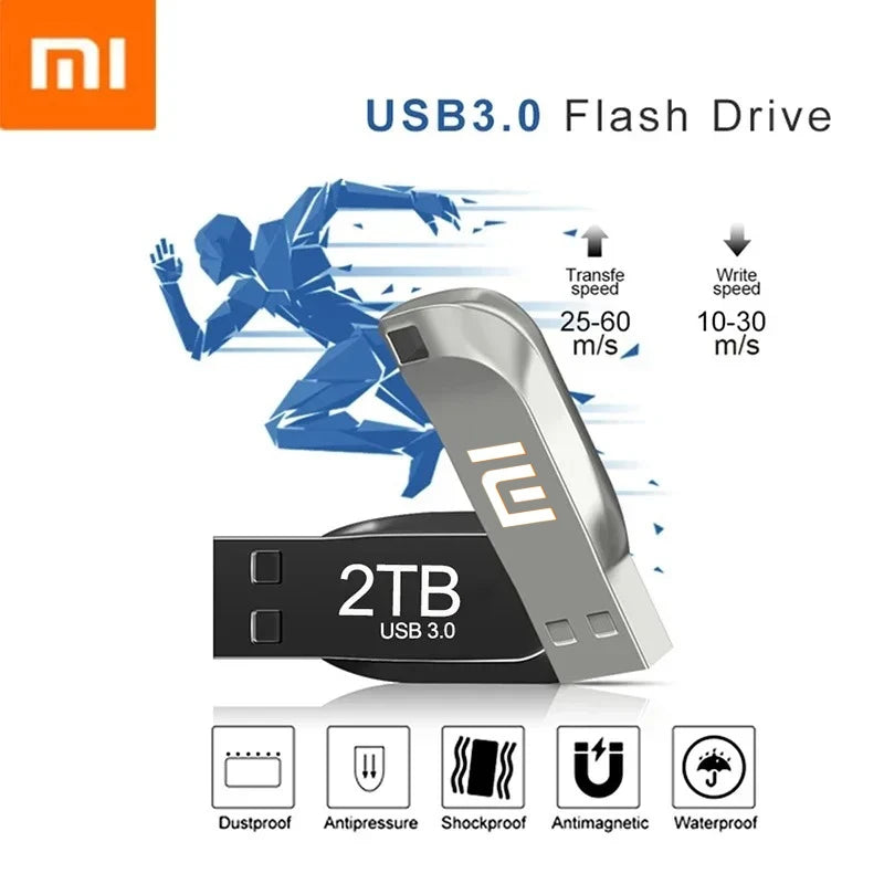 Xiaomi U Disk Metal 2TB Flash Drive USB 3.0 High Speed File Transfer 2TB 1TB Ultra-large Capacity Waterproof Computer Pen Drive