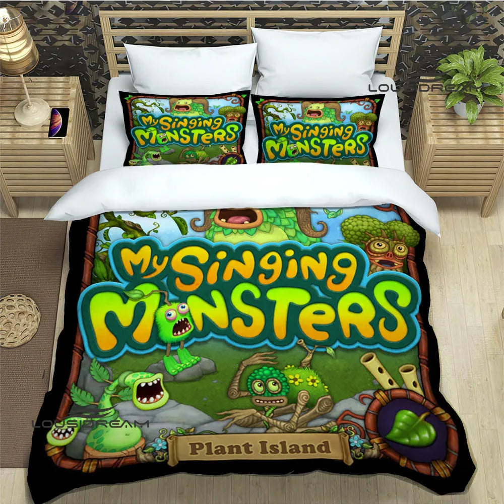 Game My Singing Monsters Bedding Sets exquisite bed supplies set duvet cover bed comforter set bedding set luxury birthday gift