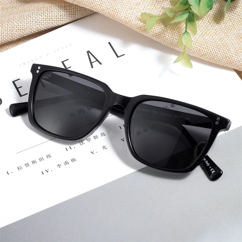 Lachman Men Sunglasses Polarized Sunglasses 2023 Brand Designer Driving Sun glasses Male High Quality Rectangle Style OV5419