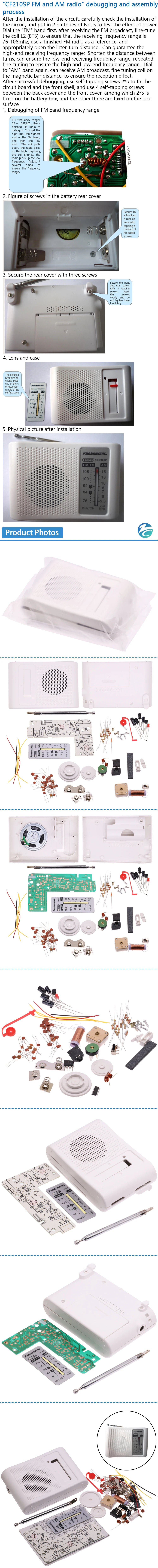 CF210SP AM/FM Stereo Radio Kit DIY Electronic Assemble Set Kit For Learner July DropShip DIY laboratory