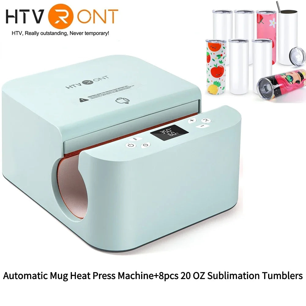 HTVRONT Auto Tumbler Heat Press Machine - Mug Heat Press Heat Up Fast & Even, Professional Tumbler Press High-Security