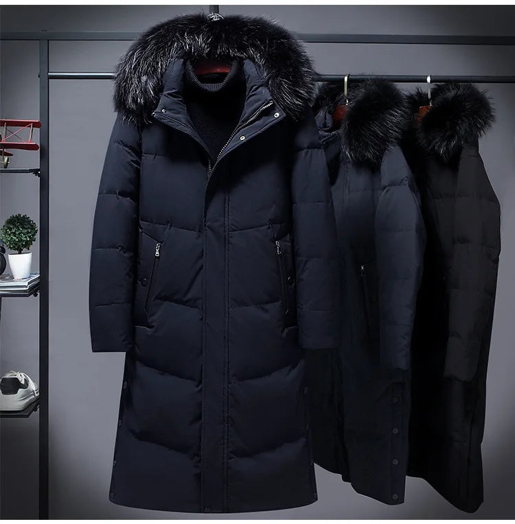 Down Jacket Man Long Men's Puffer Jacket Winter Coats For Men Duck Down Jacket Men Parkas Overcoat Padded Cold Clothes Feather