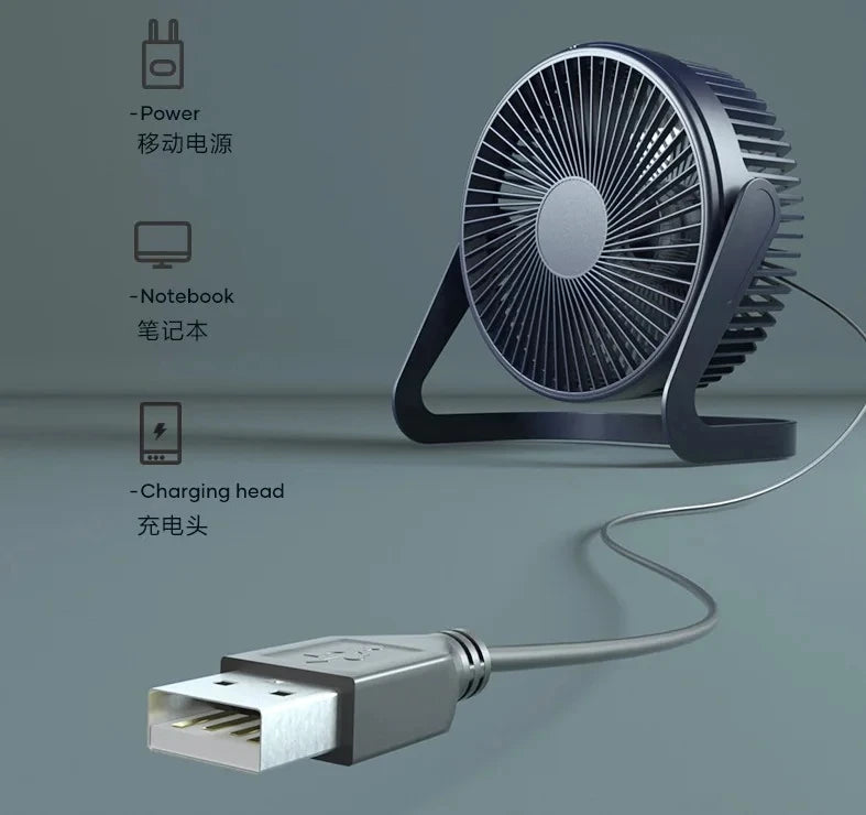 Small Removable Cute Fan USB Desktop 5 inch Plug in Mini Silent Office Student Dormitory Desktop Small Electric Fan Wholesale