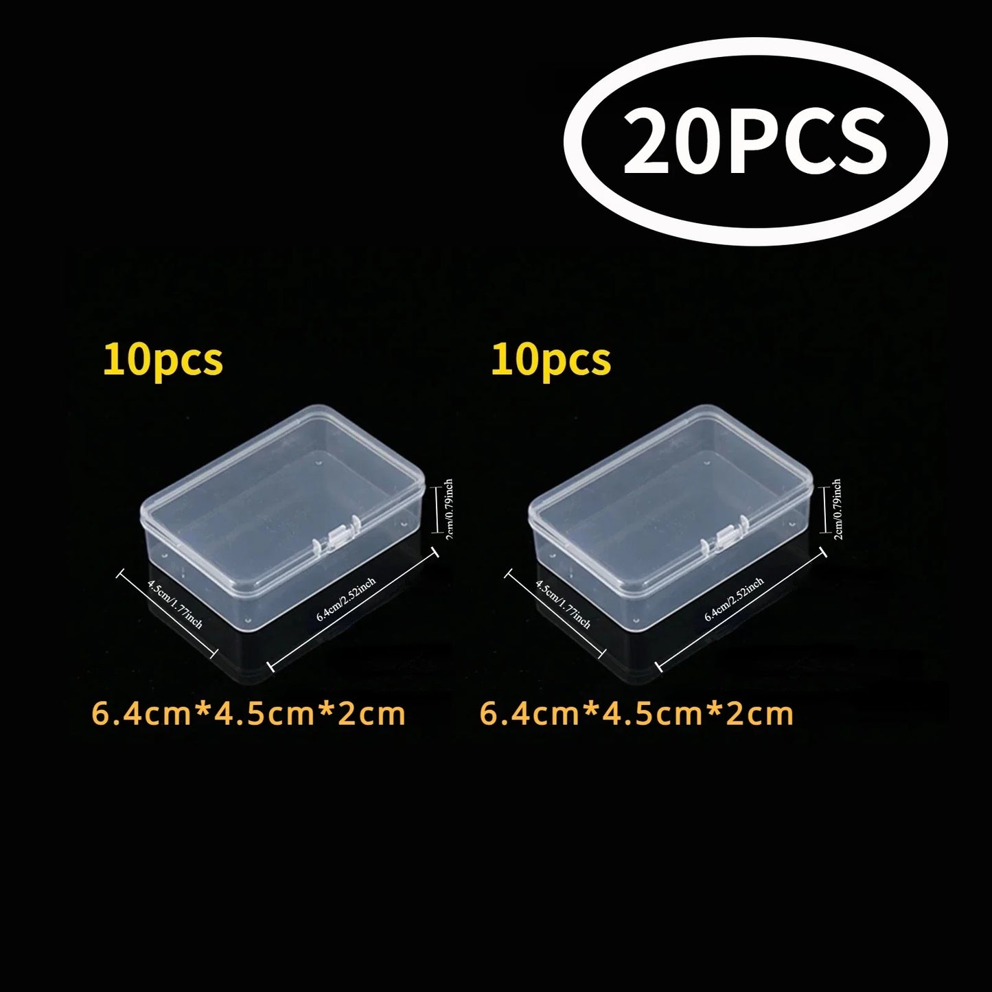 Mini Plastic Rectangular Storage Box Translucent Packing Box Dustproof Durable Strong Jewelry Case Container Home Storage
