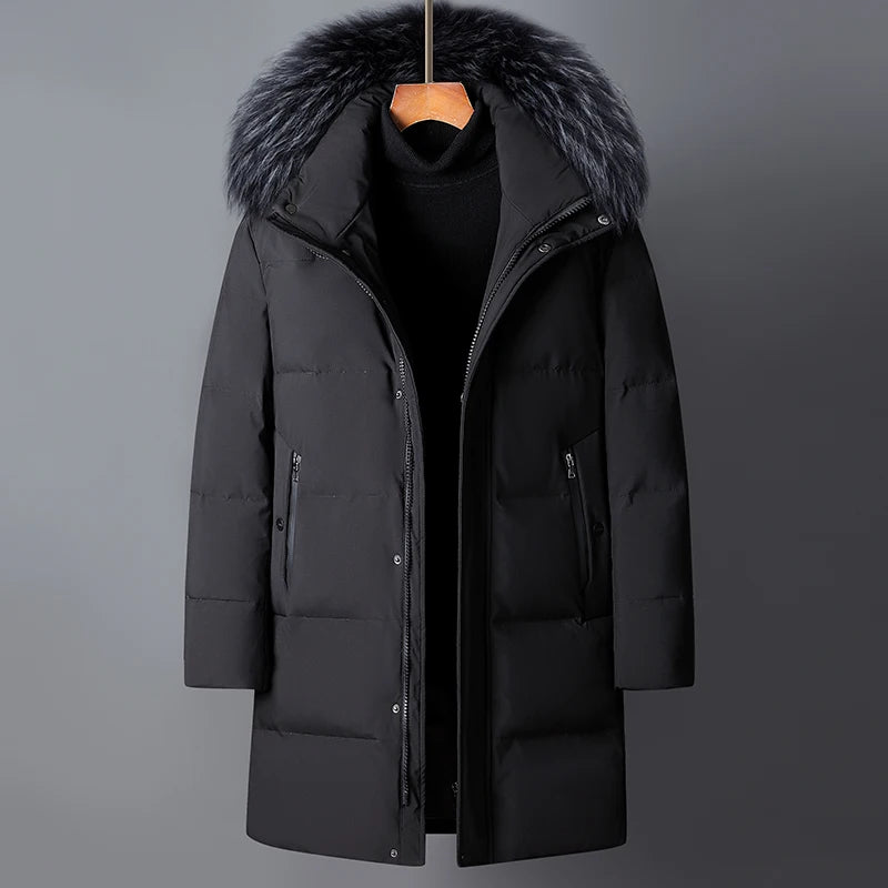 Down Jacket Man Long Men's Puffer Jacket Winter Coats For Men Duck Down Jacket Men Parkas Overcoat Padded Cold Clothes Feather