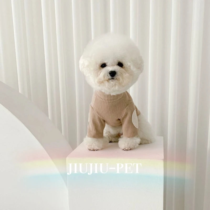 Fashion Winter Pet Dog Clothes Solid Color Cotton Dogs Sweaters Chihuahua Puppy Medium Dogs Knitting Sweatershirt Costume Gift