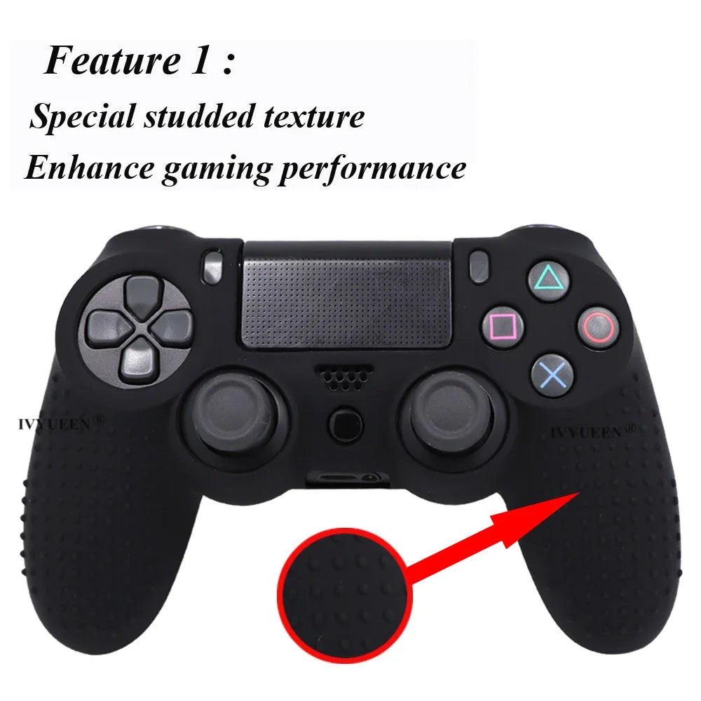 IVYUEEN Anti-slip Silicone Cover Skin Case for Sony PlayStation Dualshock 4 PS4 DS4 Pro Slim Controller